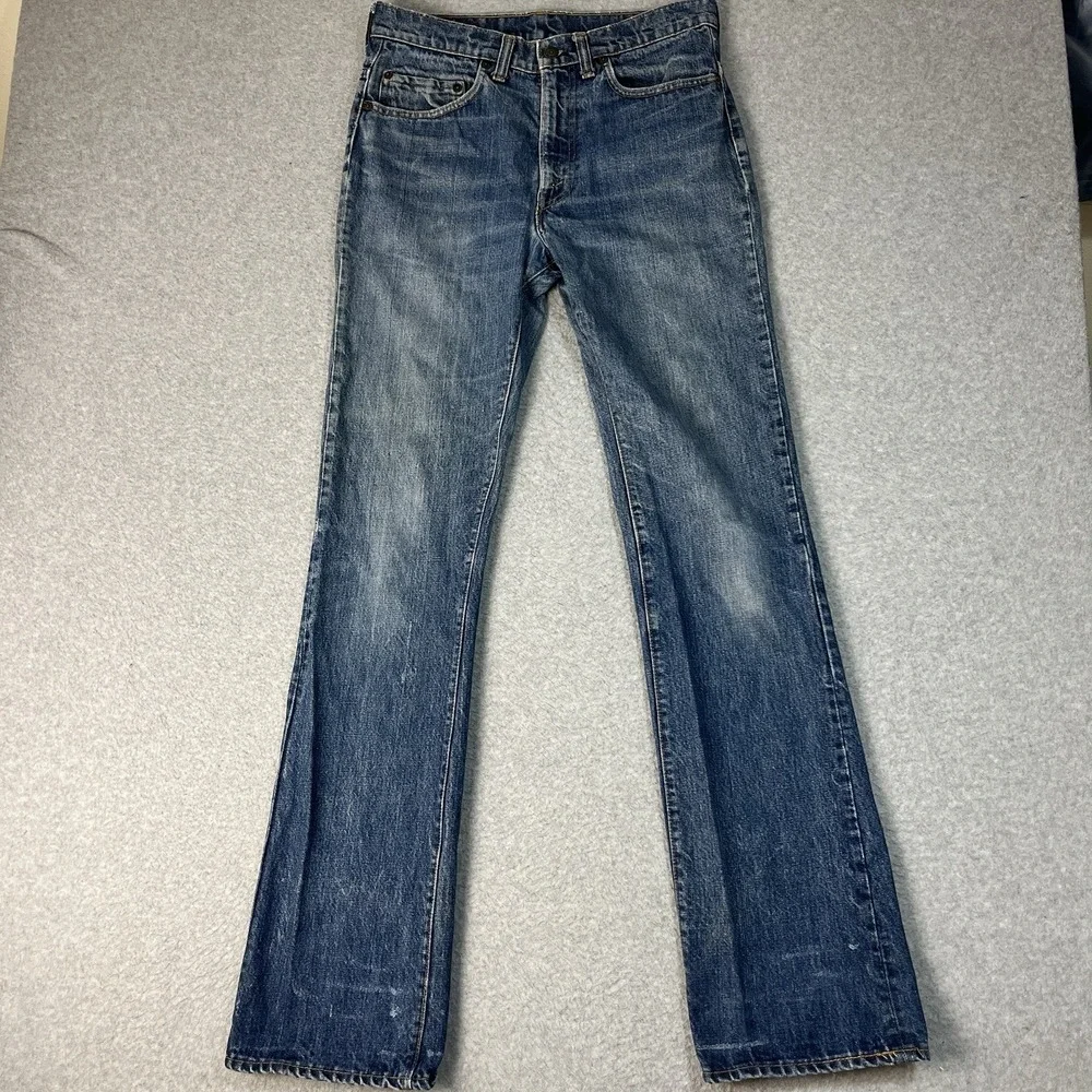 Vintage Levis Jeans Mens 31x26 Blue 517 Bootcut Western Cowboy 70s Talon Denim